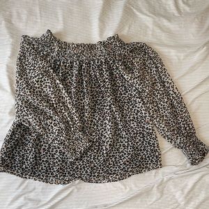 Chiffon blouse leopard